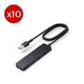 10PC Of AUKEY Unity Slim Series 4-in-1 USB-A Hub (Black) Bundle