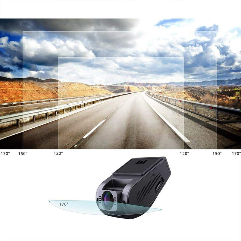 AUKEY DR02 Dashboard Camera, Dual-Port USB Car Charger, USB Mini-B Power Cable (Black)