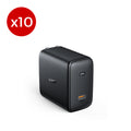 10PC Of AUKEY Omnia Single USB-C PD 100W Charger (Black) Bundle